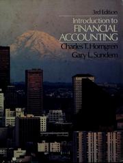 Introduction to financial accounting by Horngren, Charles T.